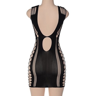OEM European American Summer Polyester Sexy Hot Spicy Grid Dress
