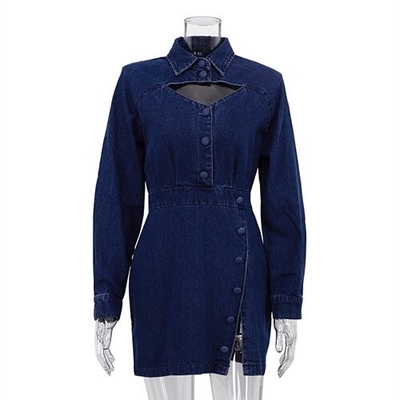 OEM European American Women'S Polyester Clothing Long Sleeved Pull Over Dress