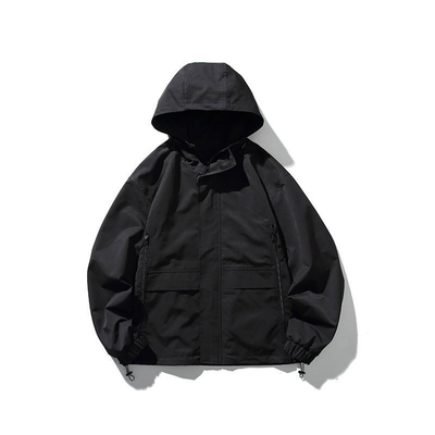 Oem Factory Manufacturer Custom Logo Windproof Vintage Campus Men Hooded Jacket